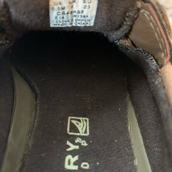 Toddler tan brown boat shoe Sperrys size 6.5 - Picture 2 of 2